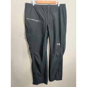 Mountain Hardware Women Black Stretch Ozonic Rain Pants XL Waterproof Active NWT